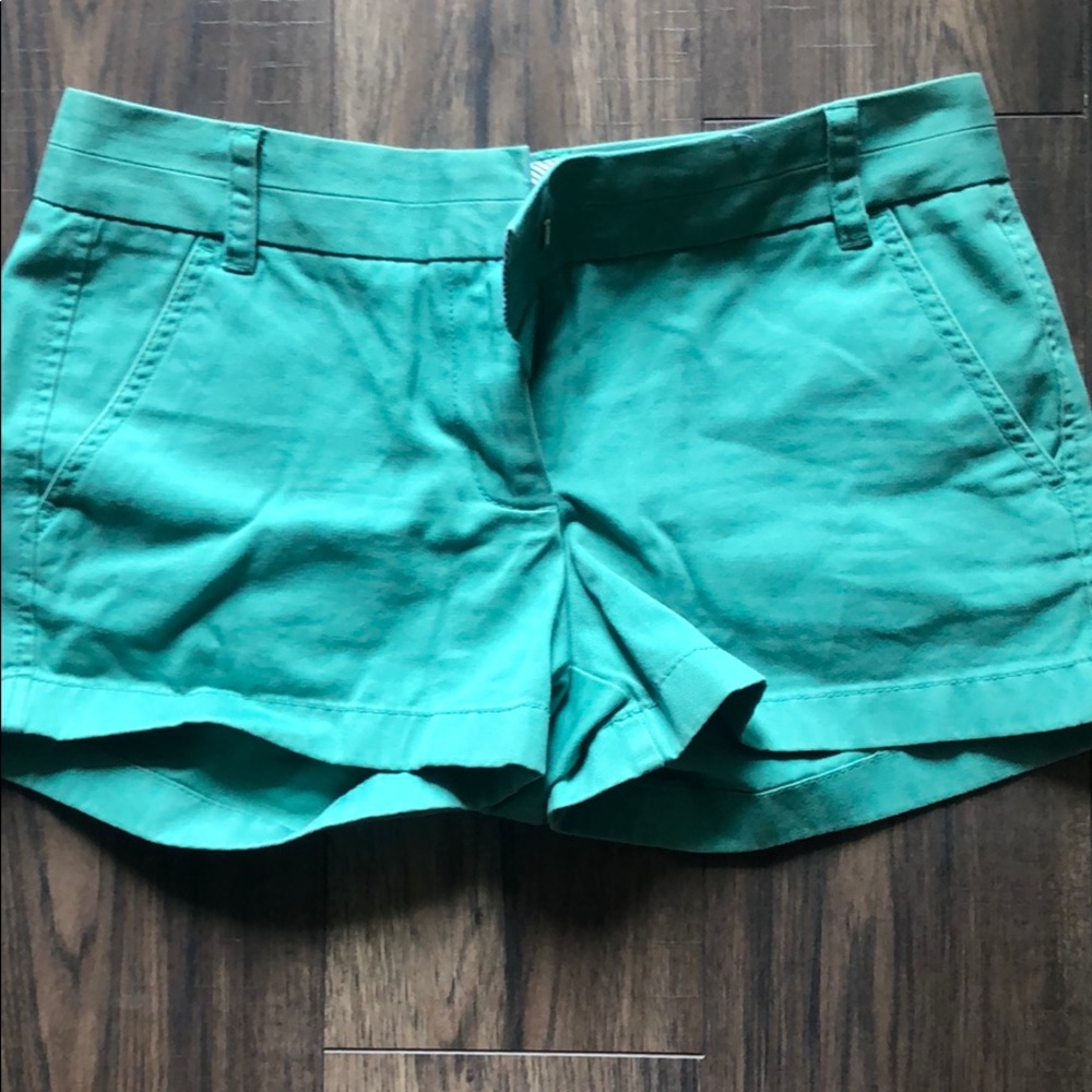 Green J.Crew Chino Shorts Sz 4